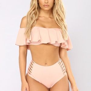 Fashion Nova Love Struck Bikini blush